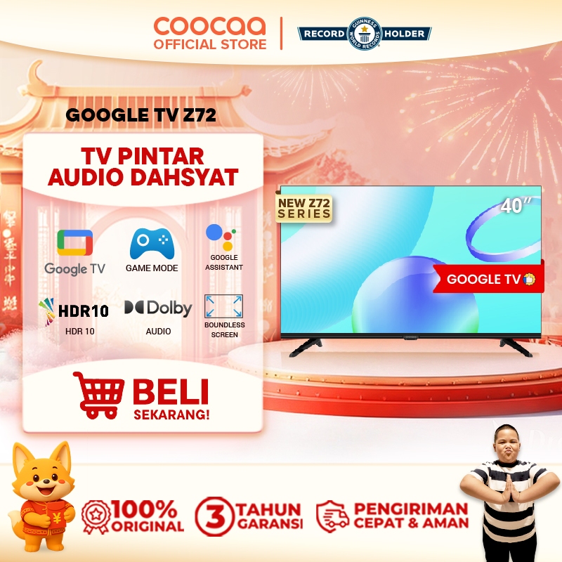 [Google TV] COOCAA 40 inch Smart TV - Digital TV - Netflix/Youtube - Google Assistant - Dolby Audio 