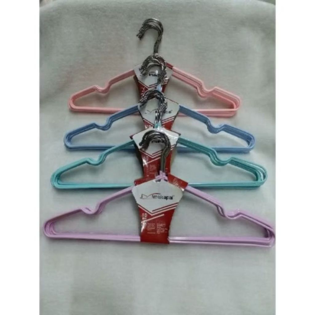 Hanger Besi Anak Lapis Karet ISI 10PCS Gantungan Baju Anak Stainless Lapis Karet Hanger Anak Stainle