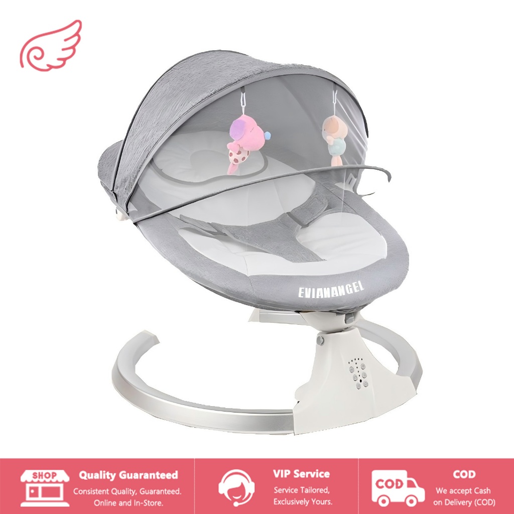 EVIANANGEL Ayunan Bayi Otomatis Ayunan Bayi Elektrik Ada Bluetooth Musik Dan Mainan Automatic Baby