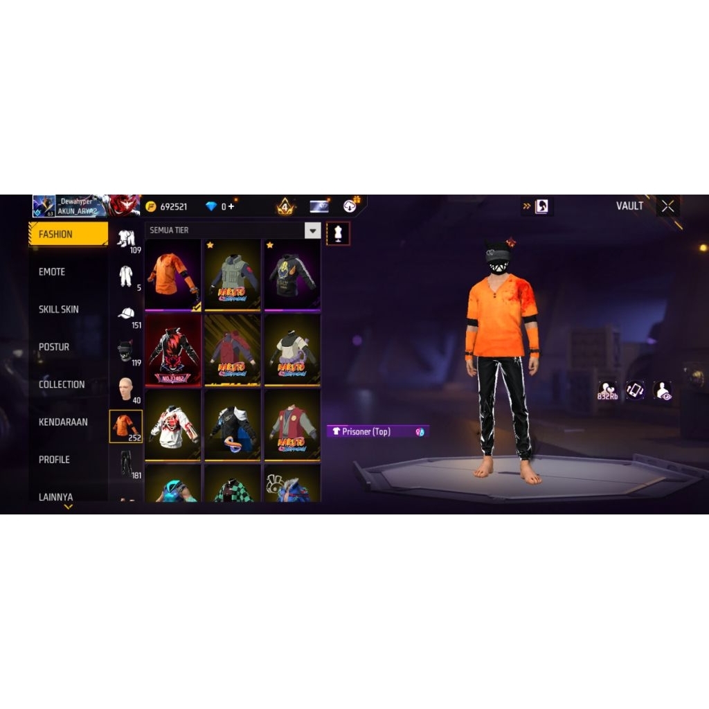 AKUN FREE FIRE SPEK BANDEL EVO KECE