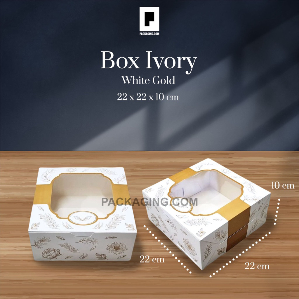 Dus Kue Ivory White Gold/Box Kue/Kotak Kue