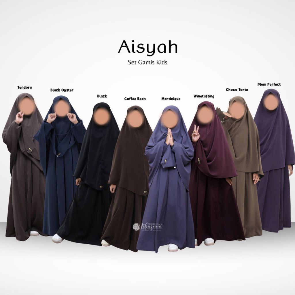 GAMIS ABAYA ANAK PEREMPUAN AISYAH BY MOSLEM LIBASUNA | GAMIS ANAK SYARI | ABAYA ANAK