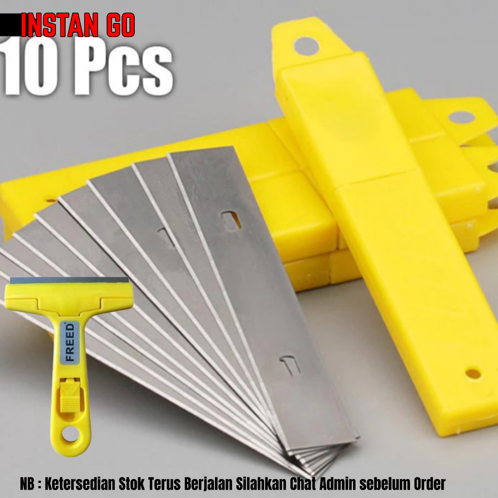 Isi Refill Kape 10Pcs Skrap Pembersih Kaca Serbaguna Skrap Cat Freed