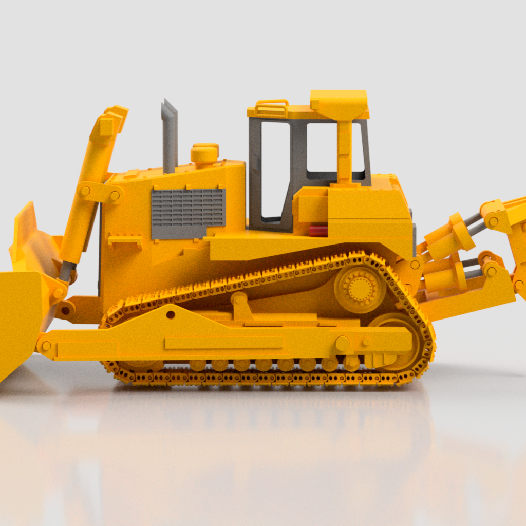 Caterpillar D10 Bulldozer | Miniatur Bulldozer Alat Berat | Fully 3D Printable Model