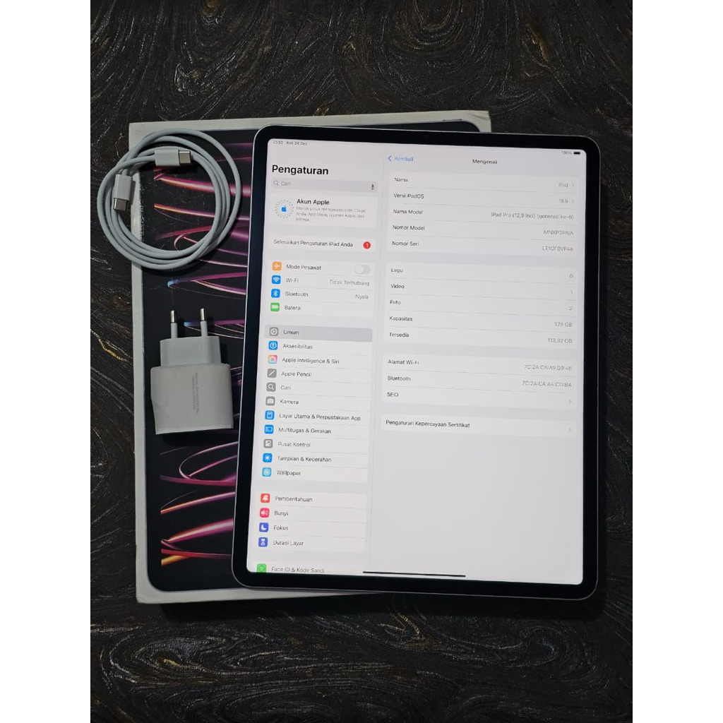 Ipad Pro 12.9inch (Gen 6, 2022) 128gb Space Gray Ibox