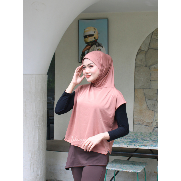 LOKAVYA | HIJAB ROMPI OLAHRAGA CROP | HIJAB SPORT | ROMPI OLAHRAGA | HIJAB INSTAN
