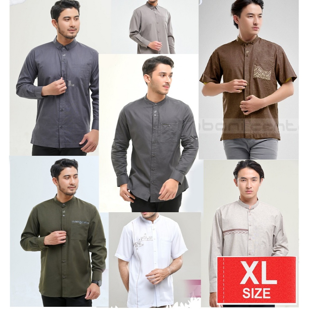 Rabbani - Kemko [Kemeja Koko] size XL Lengan Panjang LengN Pendek