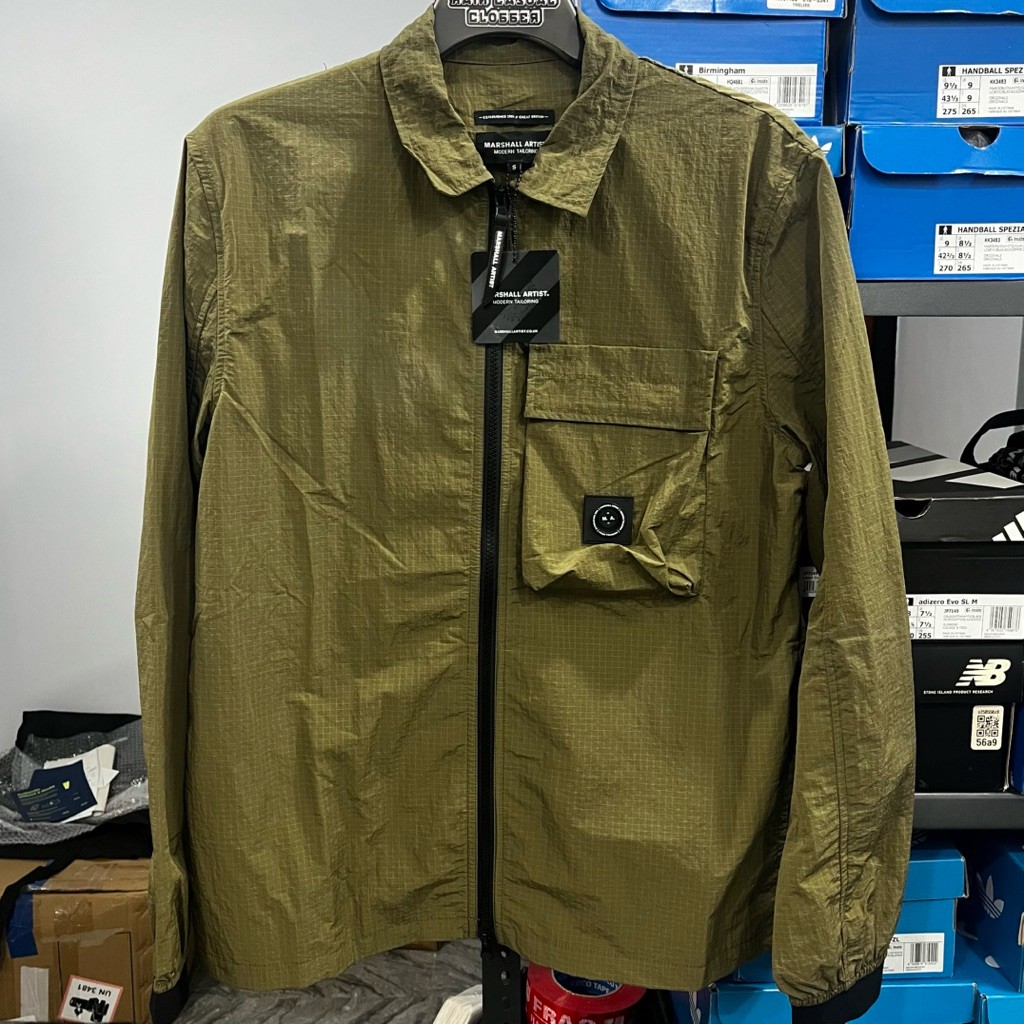 Marshall Artist Nevado Ripstop Nylon Overshirt Khaki
