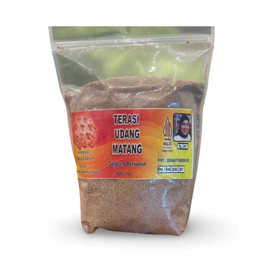JUMBO Terasi udang bubuk Selat Bangka Terasi udang matang tanpa pengawet Terasi udang bubuk khas dae