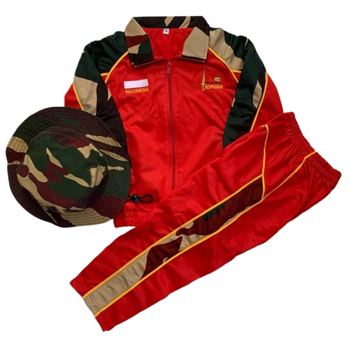 TREANING OLAHRAGA ANAK FREE TOPI RIMBA LORENG KOPASSUS