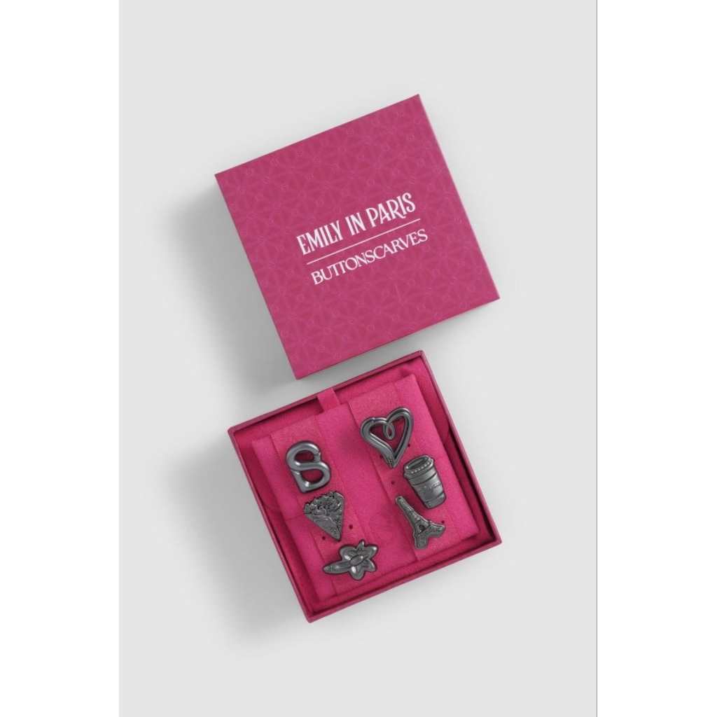 The Parisian 3.0 Brooch Package Buttonscarves Rosegold/Gold/Hematite/Silver