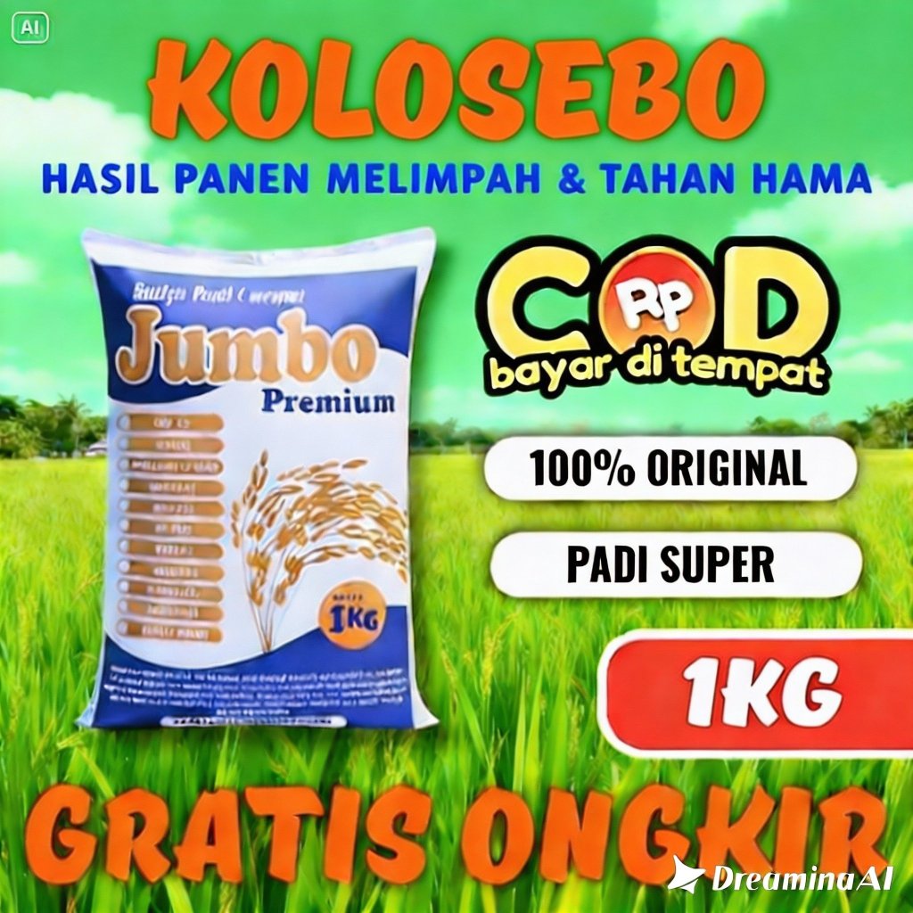 SANGHYANG SRI- Benih padi bibit padi unggul KOLOSEBO kemasan 1kg Berkualitas Super