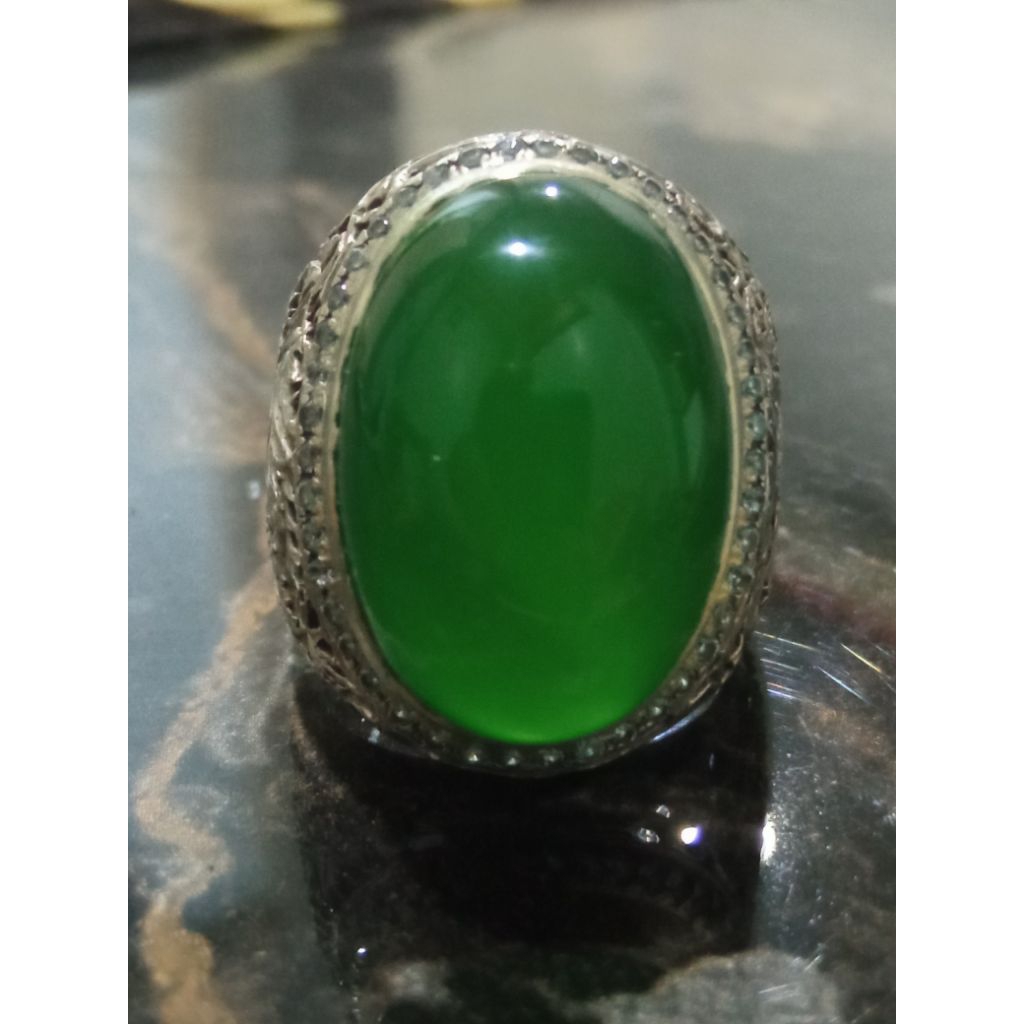 Bacan Doko gulau serat kura 21,5 x 15 x 11 Ring perak
