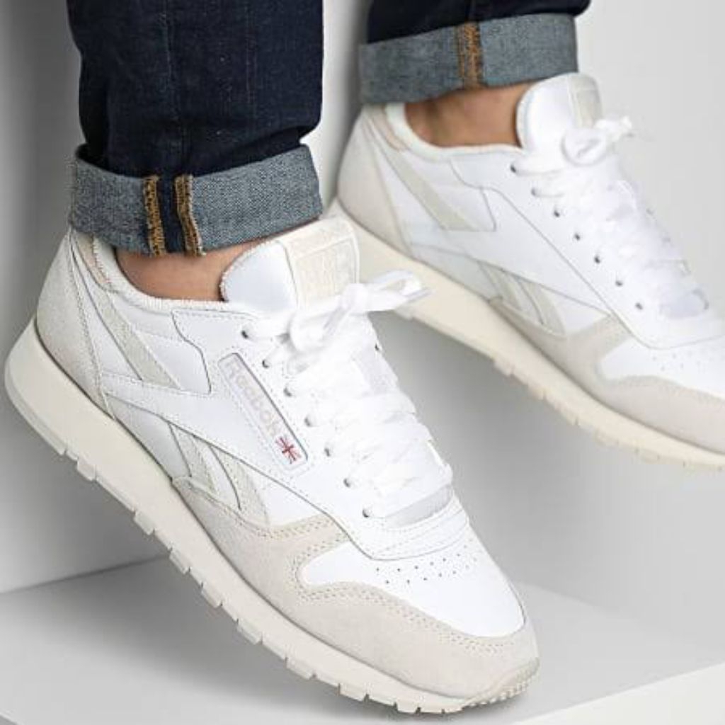 Reebok original resmi map Classic leather unisex chalk stucco size 41