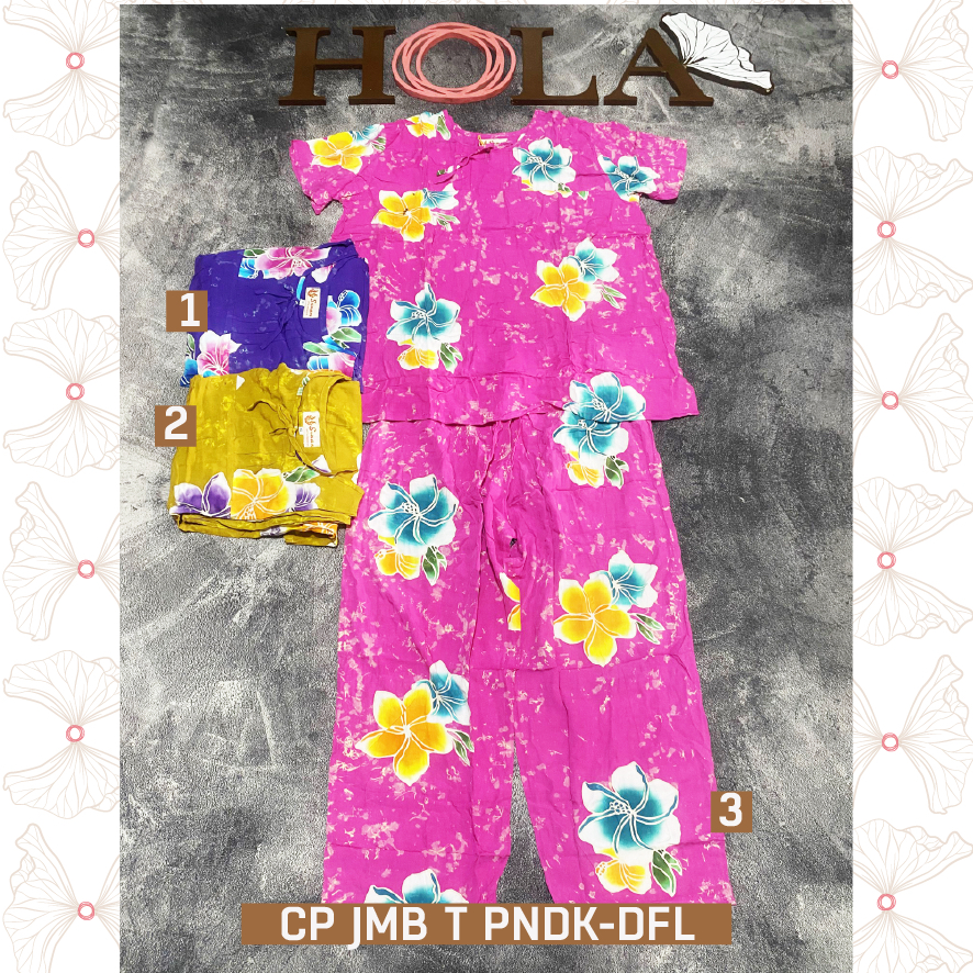 HOLA_FASH | SETELAN CP SUNAN JUMBO LENGAN PENDEK, BATIK SUNAN XL