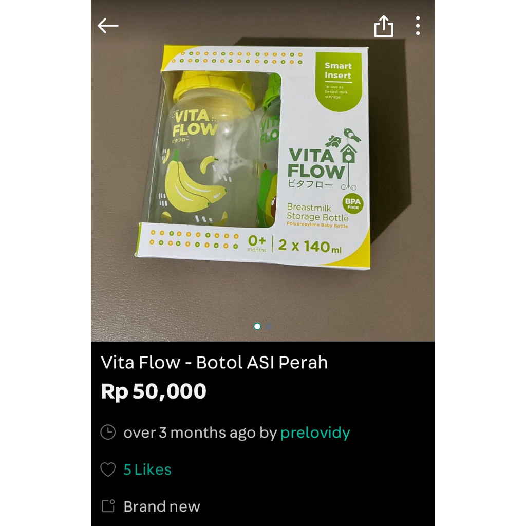 Vita Flow - Botol ASI Perah