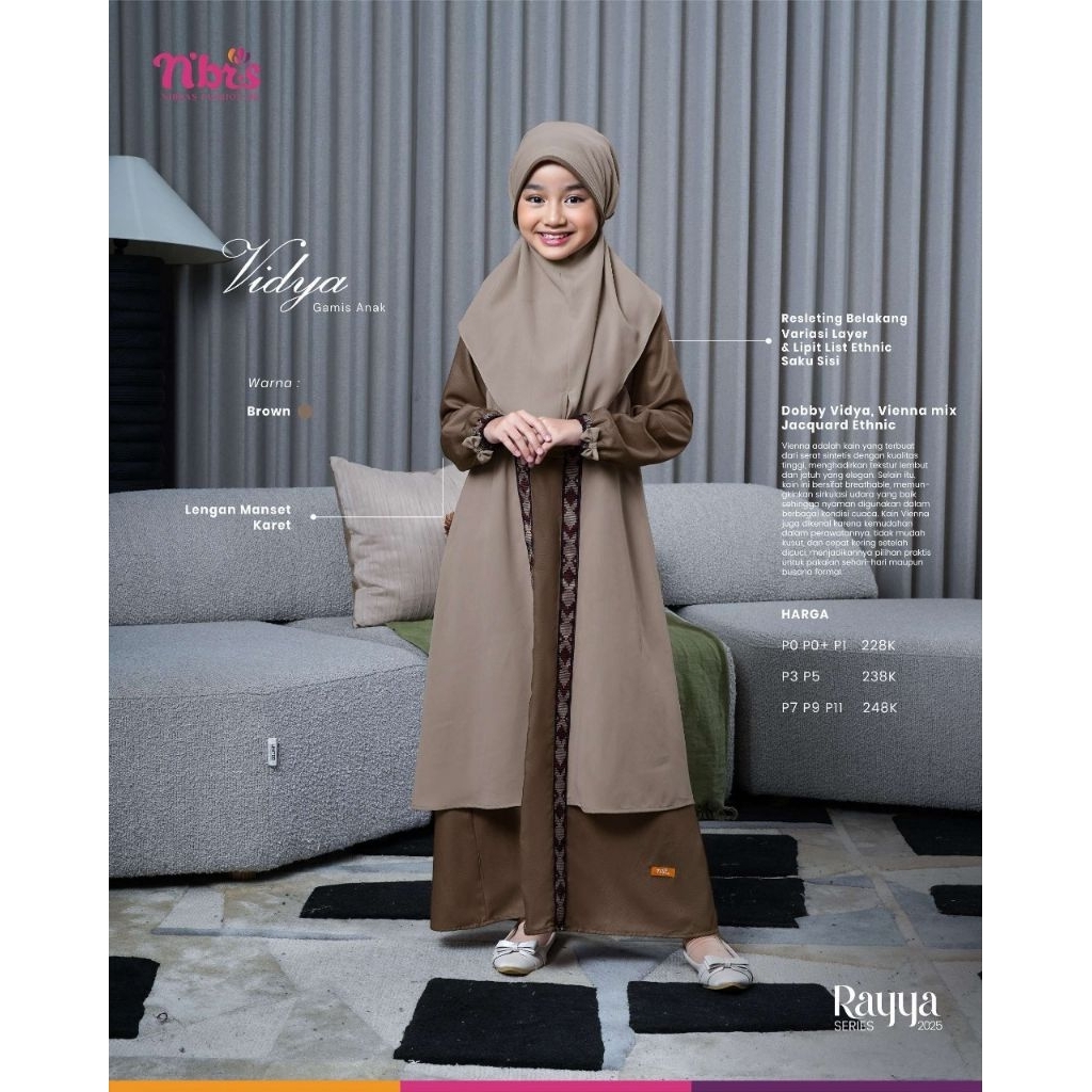 Gamis Anak Nibras Ukuran P0+ Sale Set Hijab