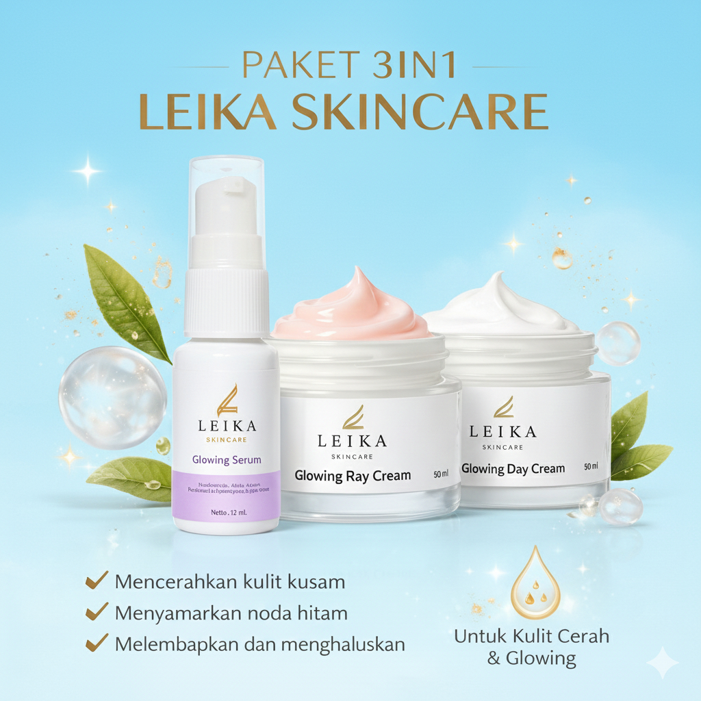 LEIKA SKINCARE Paket Flek Hitam Membandel BPOM Paket Skincare Flek Hitam Paket Flek Hitam BPOM AMPUH