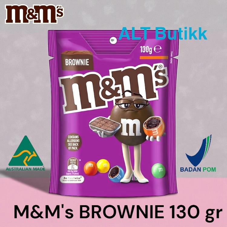 M&M'S BROWNIE POUCH 130 GR | M&M MILK CHOCOLATE | COKLAT MNM AUSTRALIA