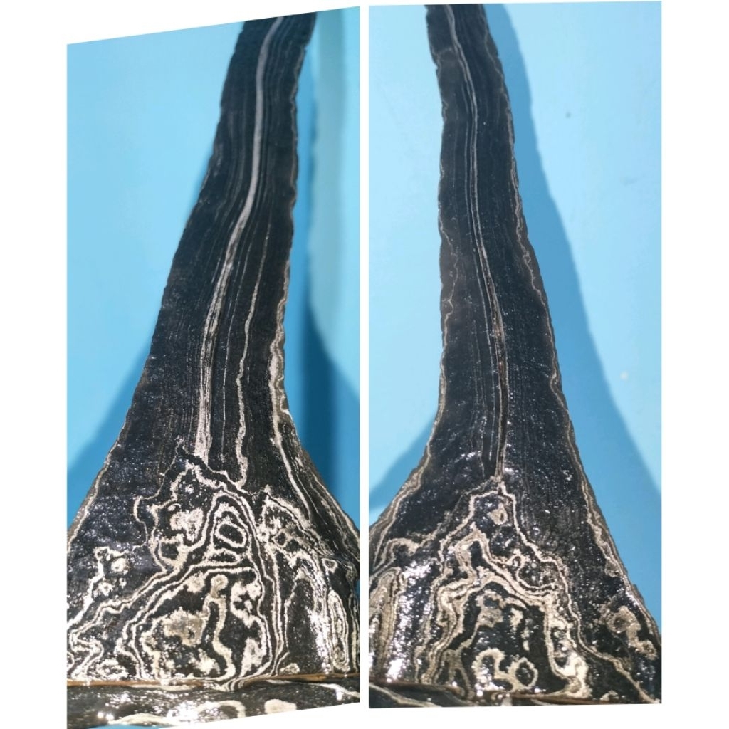 Keris Sempana Luk 9 Pamengkang Jagat Pamor Lintang Kemukus Original Sepuh / Keris Corok Luk 9 Tanggu