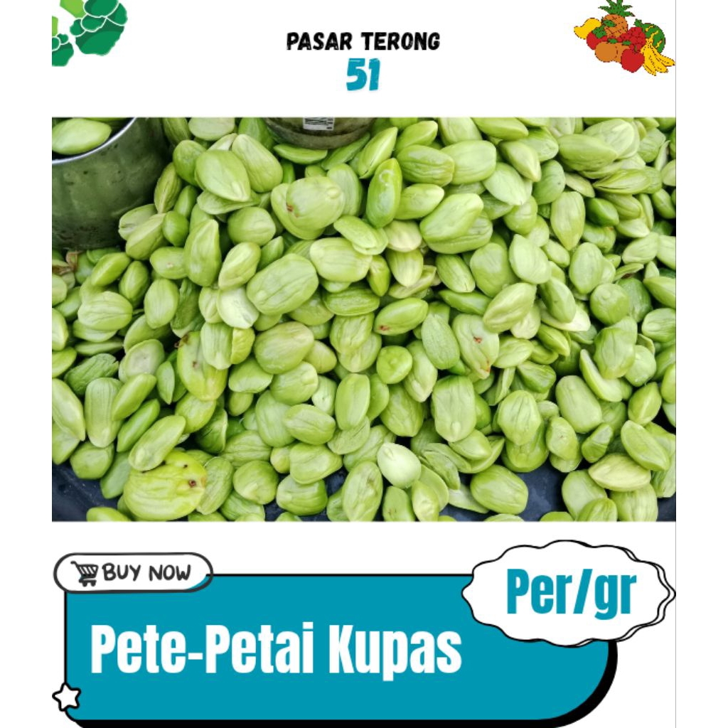 Pete-petai kupas Makassar