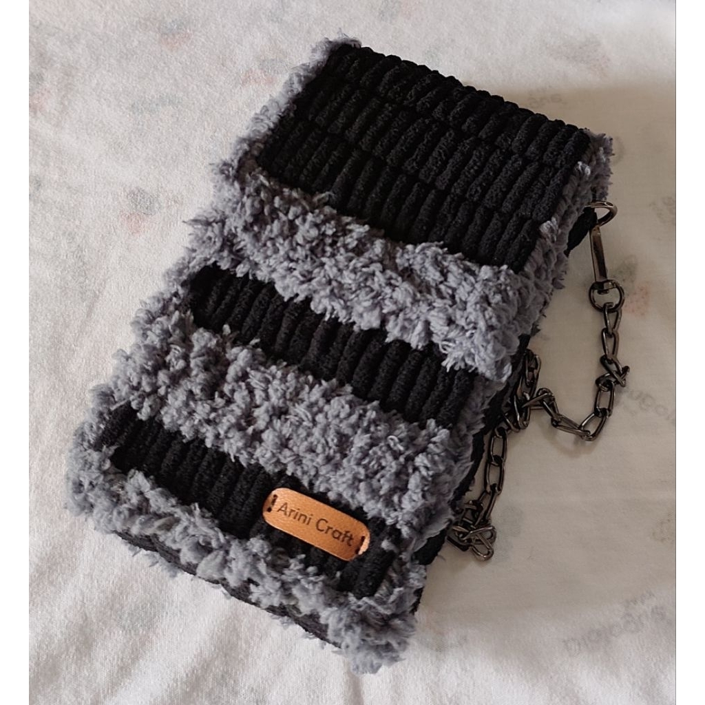 phone bag rajut kanvas