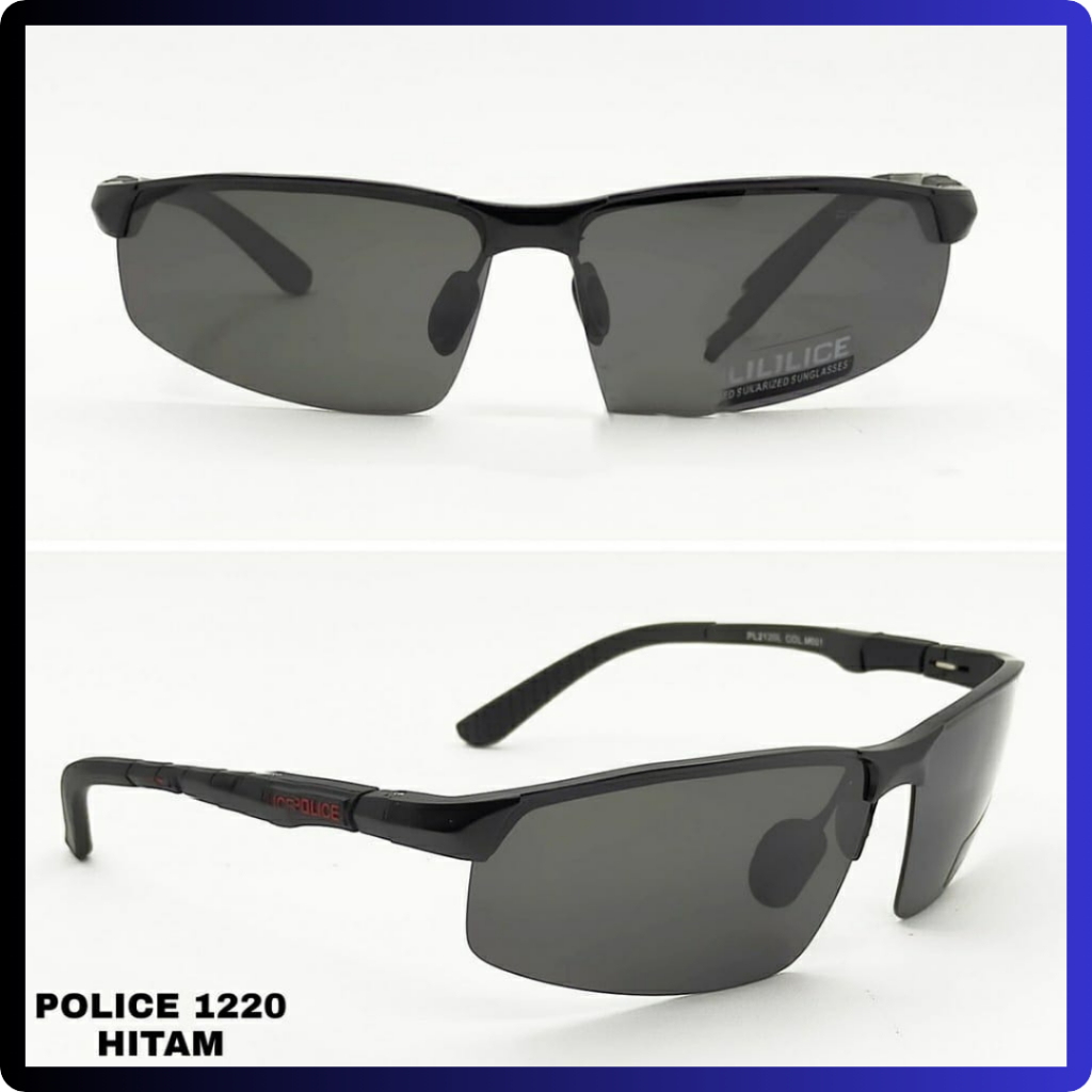 KACAMATA HITAM SPORT POLICE 2120 AKSESORIS PERLINDUNGAN UV MINUS PHOTOCROMIC POLARIZED