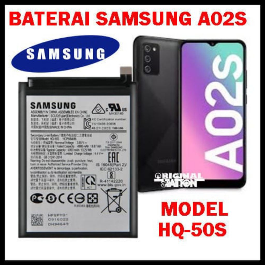 BATERAI BATRE HP SAMSUNG A02S KODE BATRE HQ-50S ORIGINAL