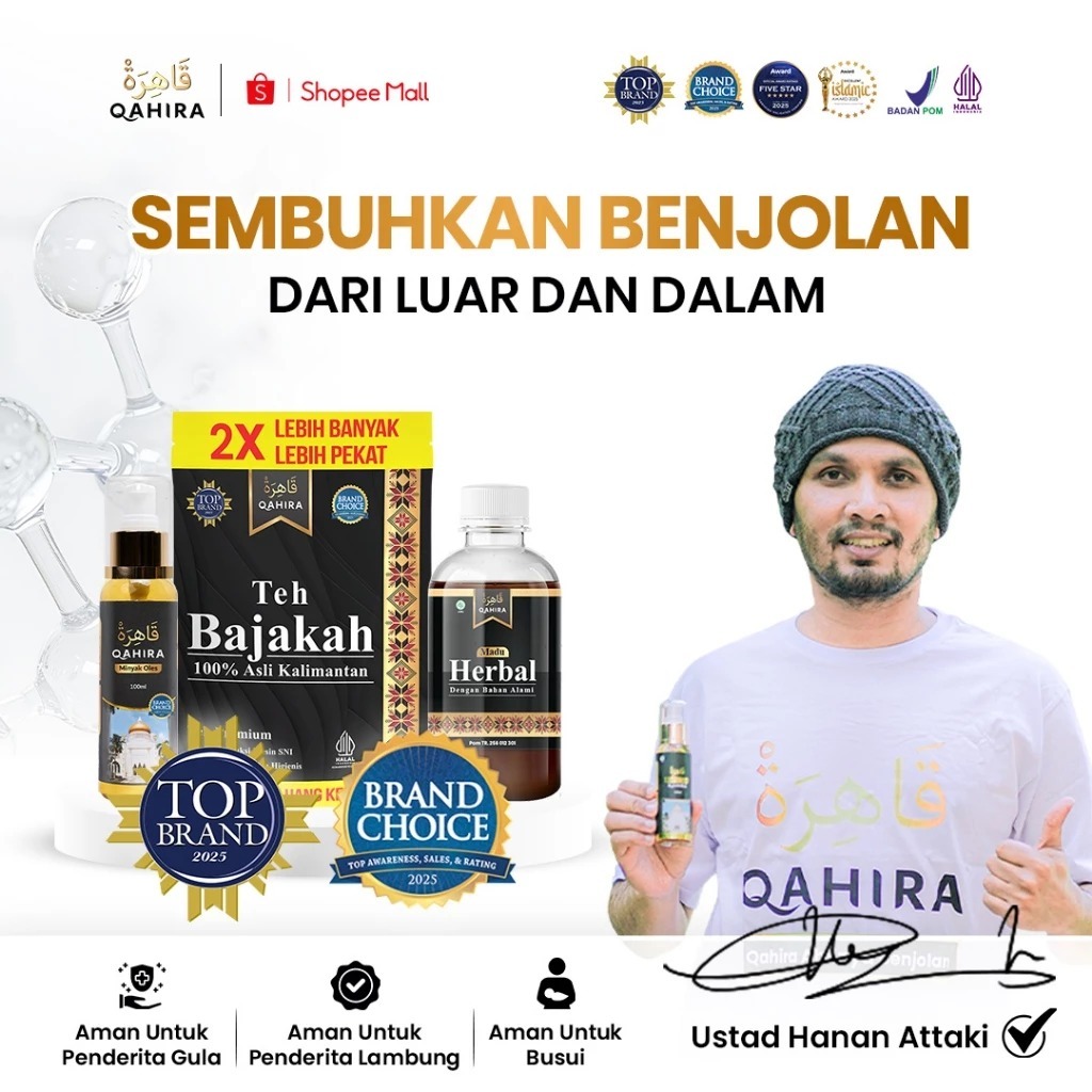Qahira Obat Herbal | Original | Kempeskan Lipoma Kista Benjolan ditubuh Tanpa Operasi