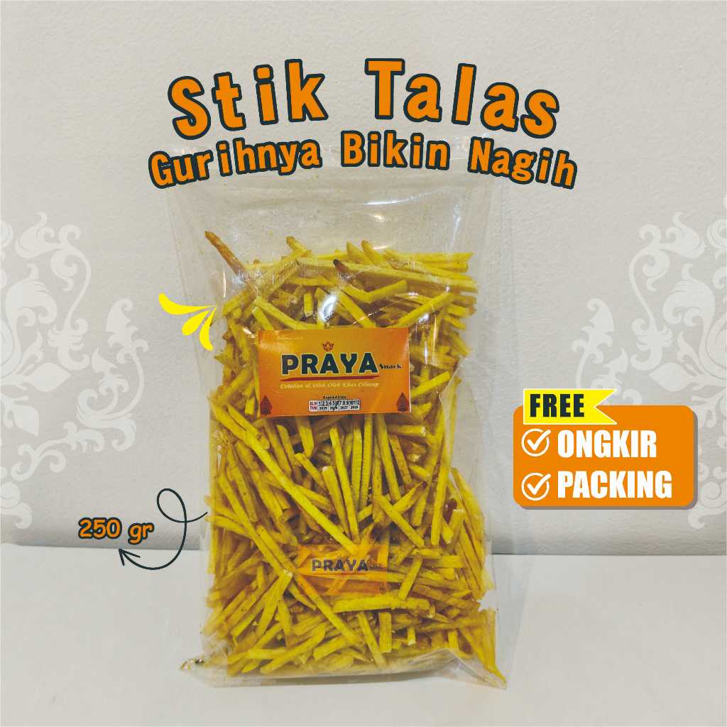 Keripik Stik Talas / Stick Ubi Talas Renyah Murah 250 Gr