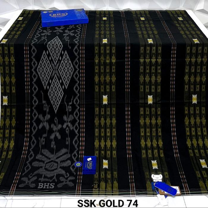 Sarung BHS Classic Gold Motif C45 SSA, BHS classic songket, Putih Hitam - DKH GOLD 28