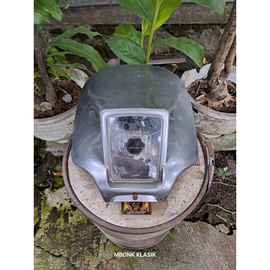 reflektor lampu depan trail hyosung rx125 korea ORIGINAL reflektor trail tua lampu depan trail jadul