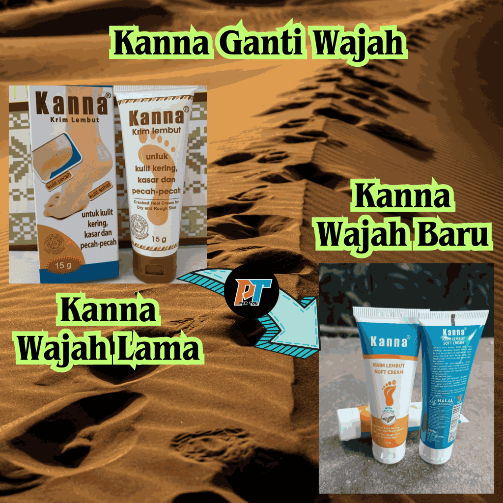 Salep Kaki Pecah2 kering Parah Kanna krim lembut untuk tumit siku kulit kering kasar pecah-pecah
