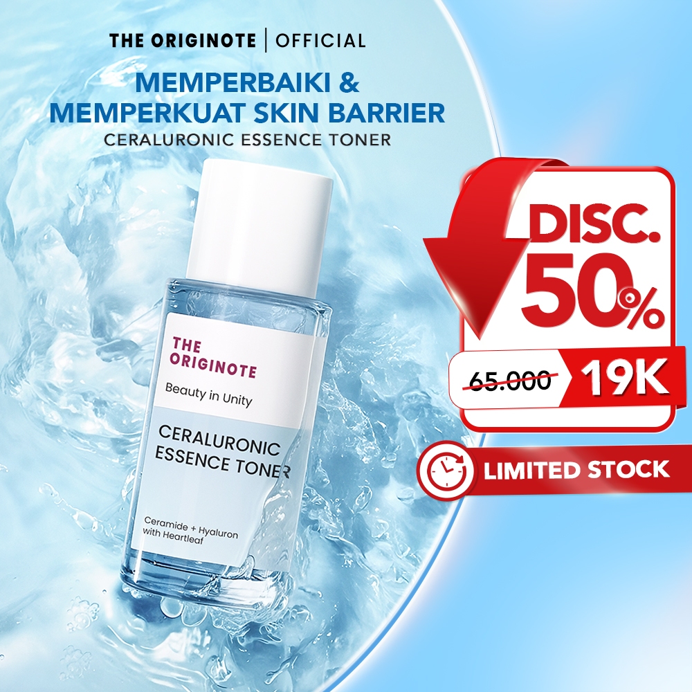 The Originote Ceraluronic Essence Toner -  Melembabkan Wajah Menjaga Skin Barrier Sejukkan Kulit Ton