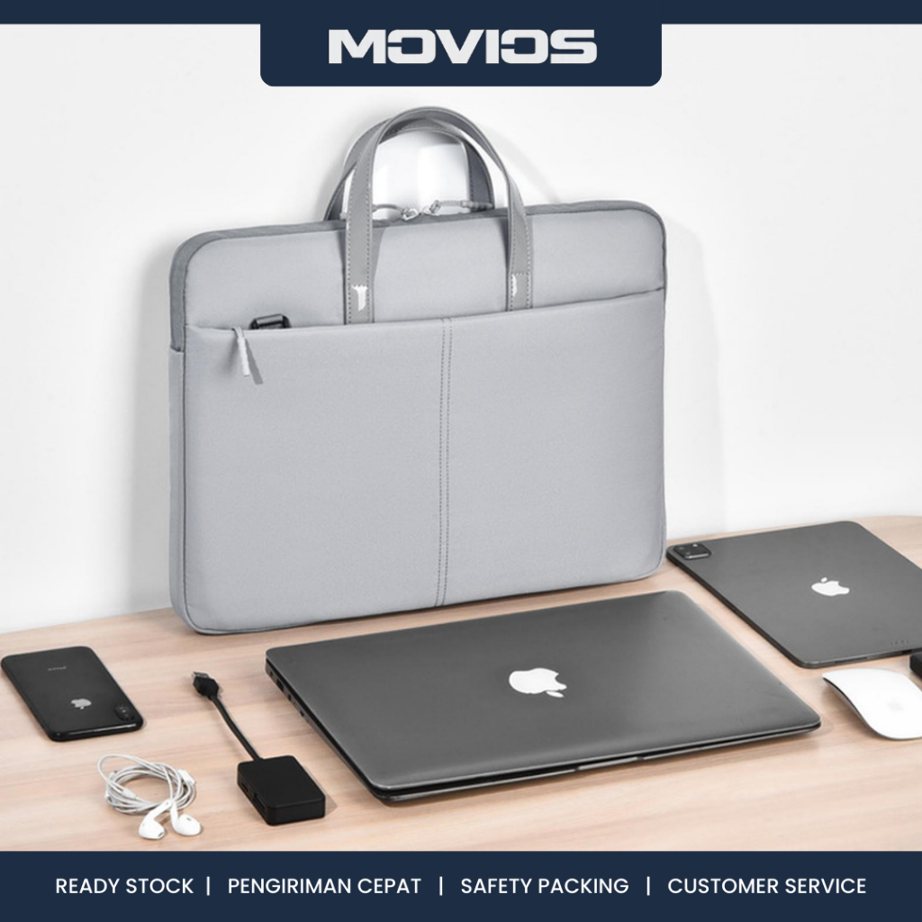 MOVIOS Tas Laptop Jinjing - Tas Laptop Kantor / Laptop Sleeve Case Laptop / Tas Laptop Pria Wanita
