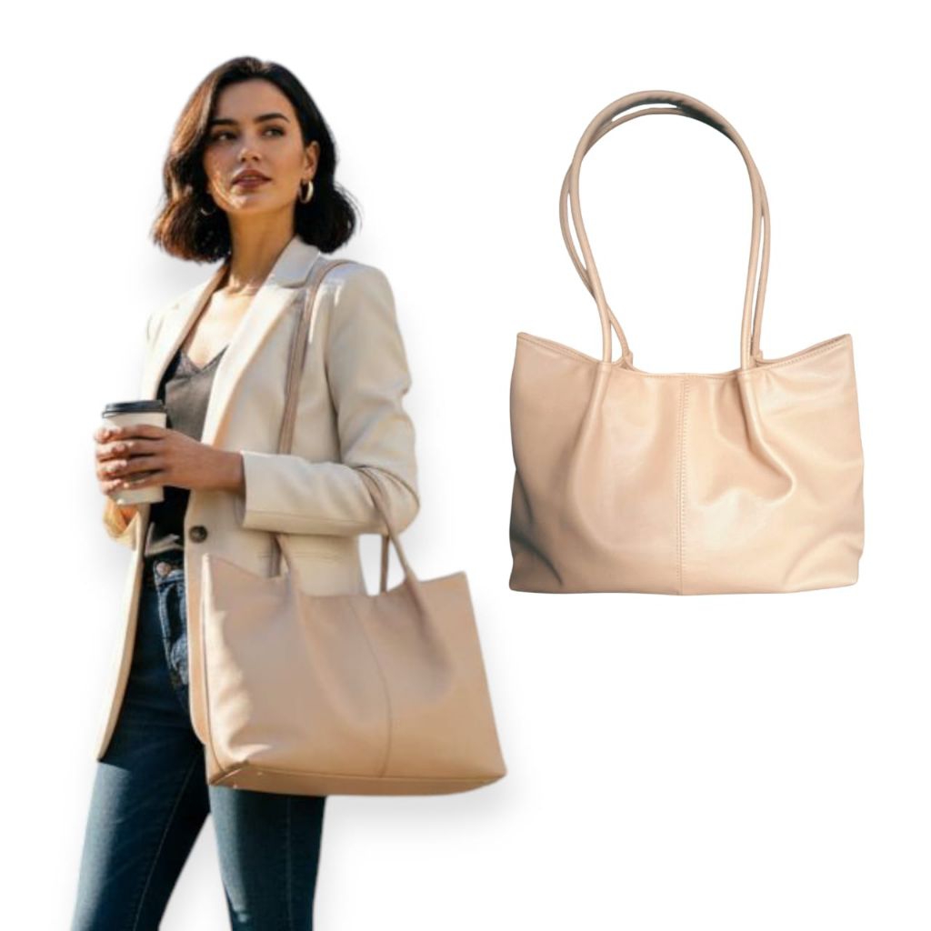 Tas Tote Wanita Elegan Kapasitas Besar | Tas Bahu Wanita untuk Kantor, Kerja & Daily