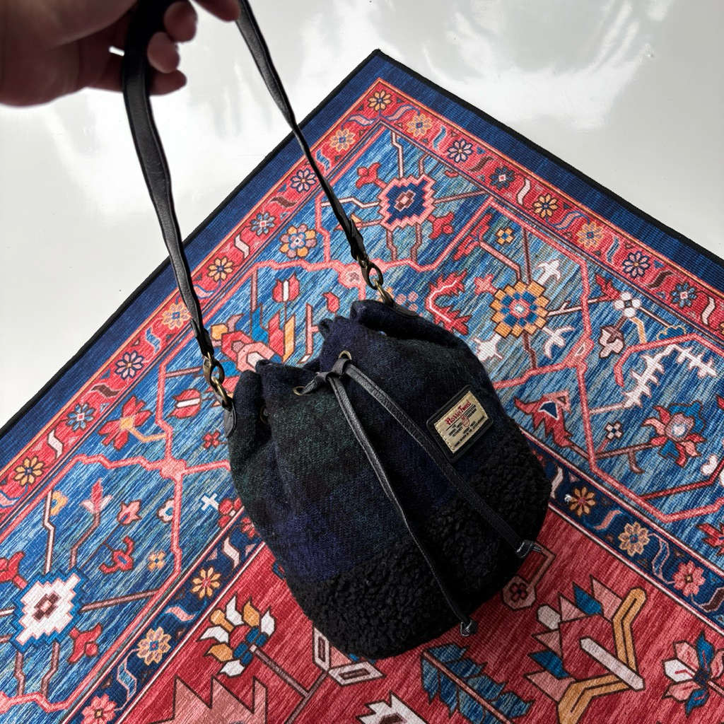 tas bucket harris tweed