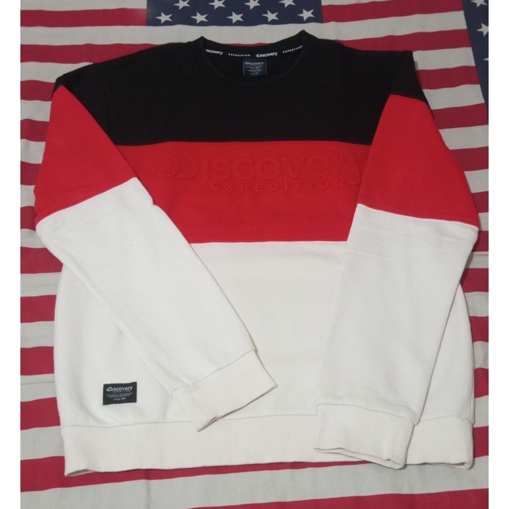Crewneck Discovery big logo timbul