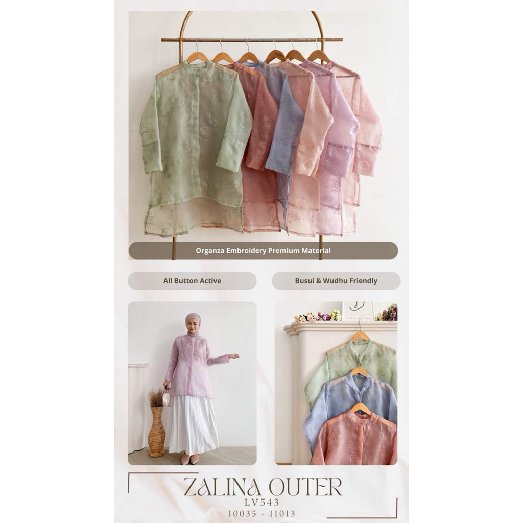 Zalina Blouse Outer Organza | Blouse Organza