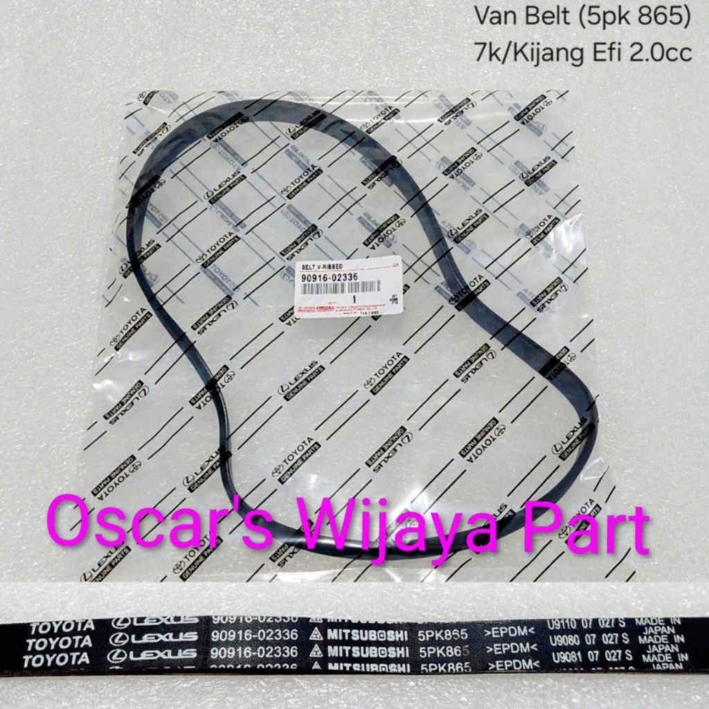 VAN BELT 5PK-865 KIJANG EFI 2.0 CC TALI KIPAS RADIATOR MOBIL TOYOTA KIJANG EFI 2000 CC ORIGINAL