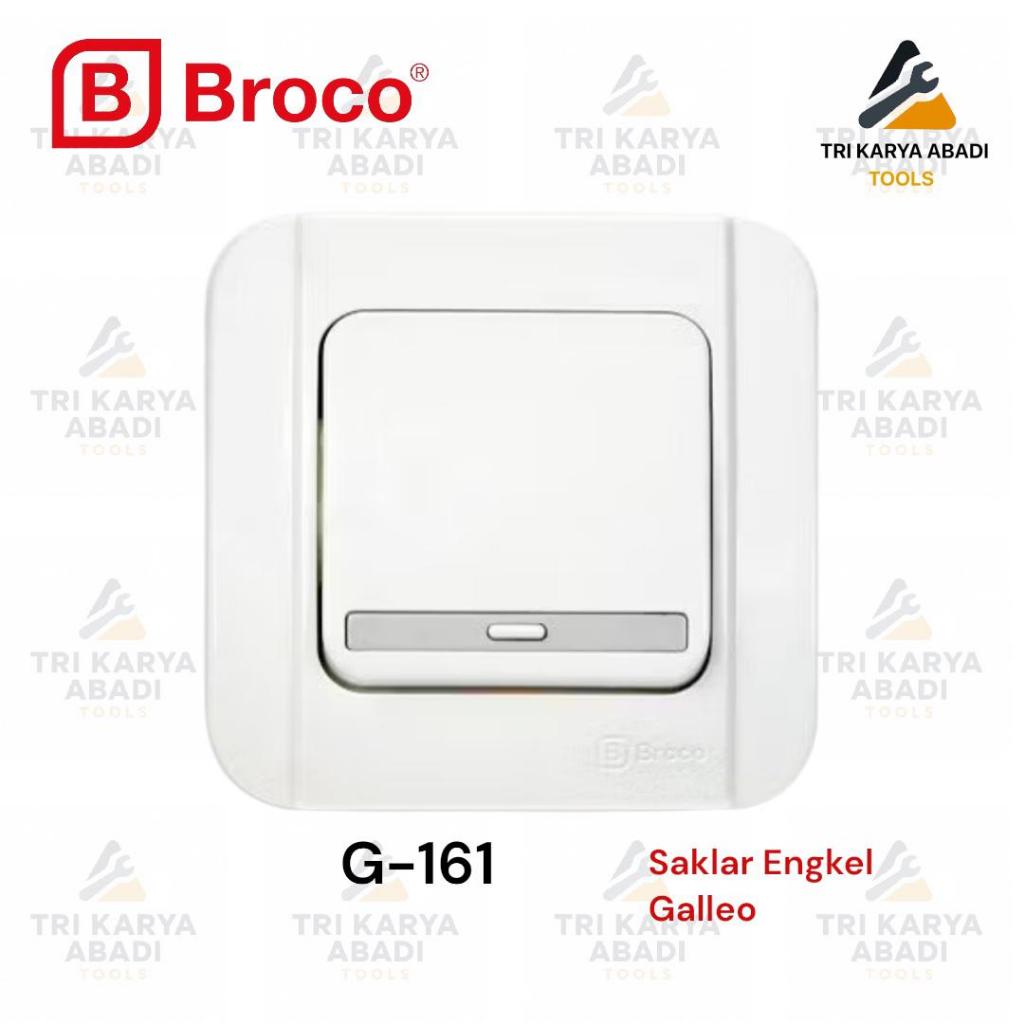 BROCO Galleo Saklar Engkel 1 Gang Warna Snow White G161-55 Saklar Dinding Lampu Rumah