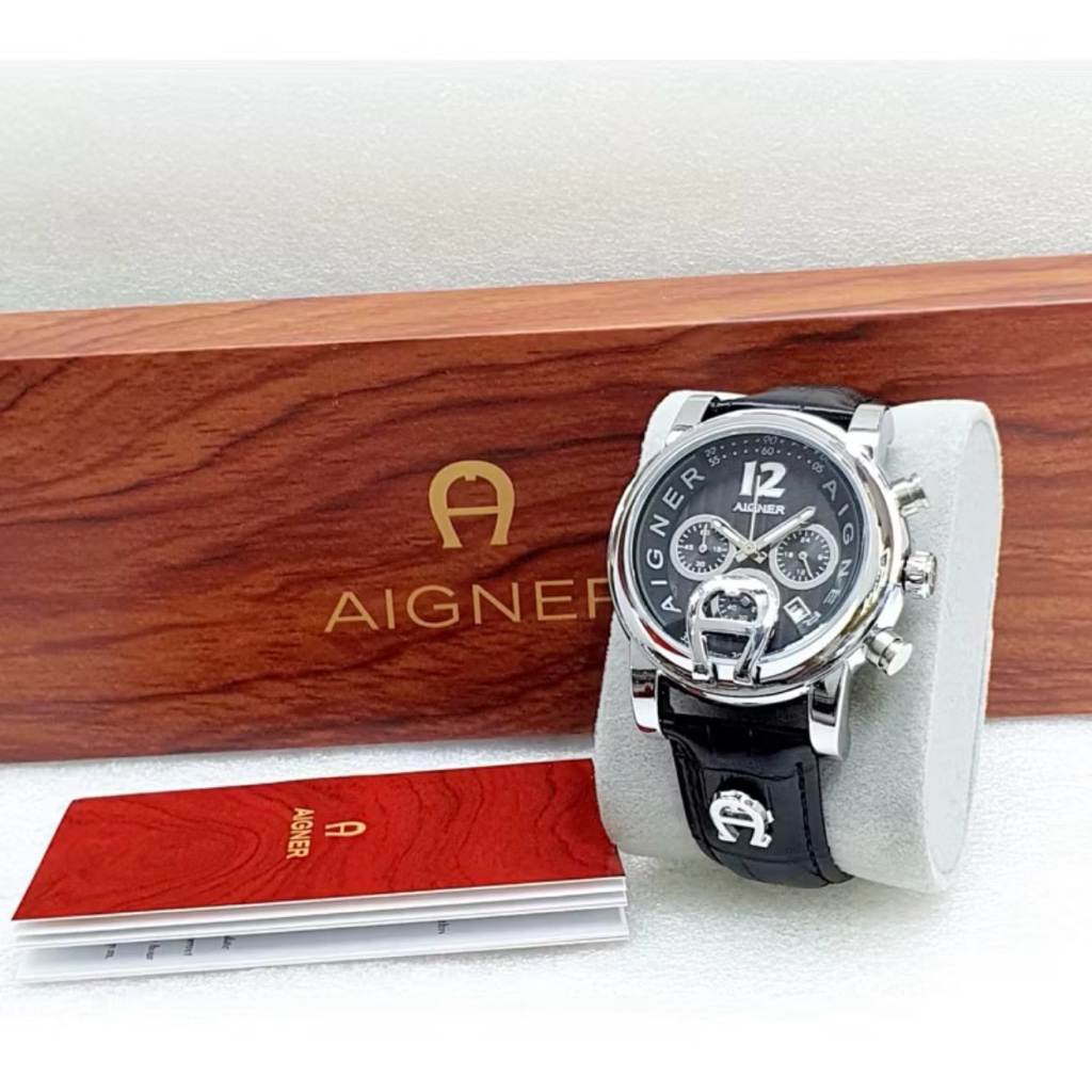Jam tangan Aigner Cowok Crono Aktif & Date Aktif Premium