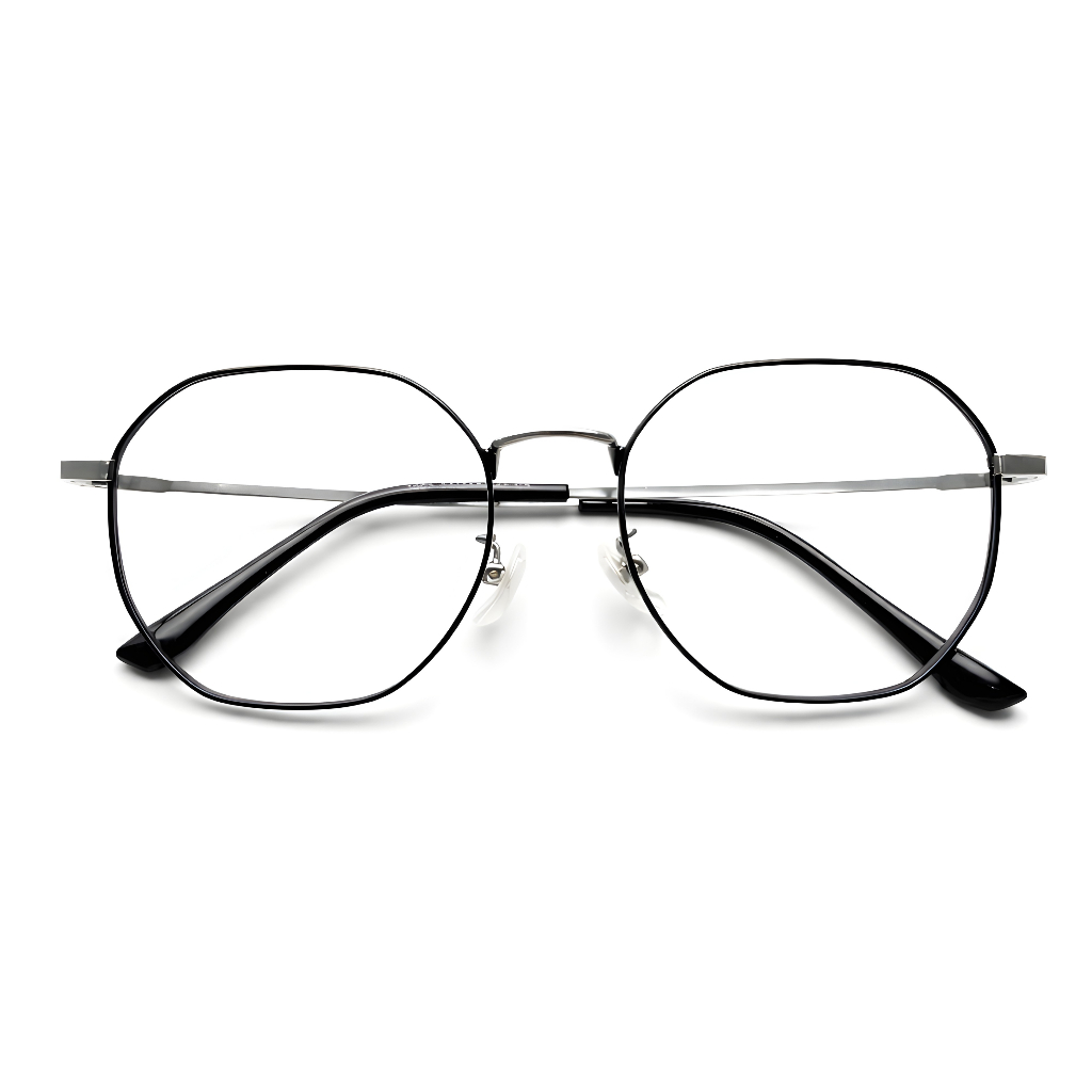 Kacamata Titanium Minus Bulat Fleksibel Hitam Muka Kecil Medium Pria Wanita MORIARTY - MAESTRO