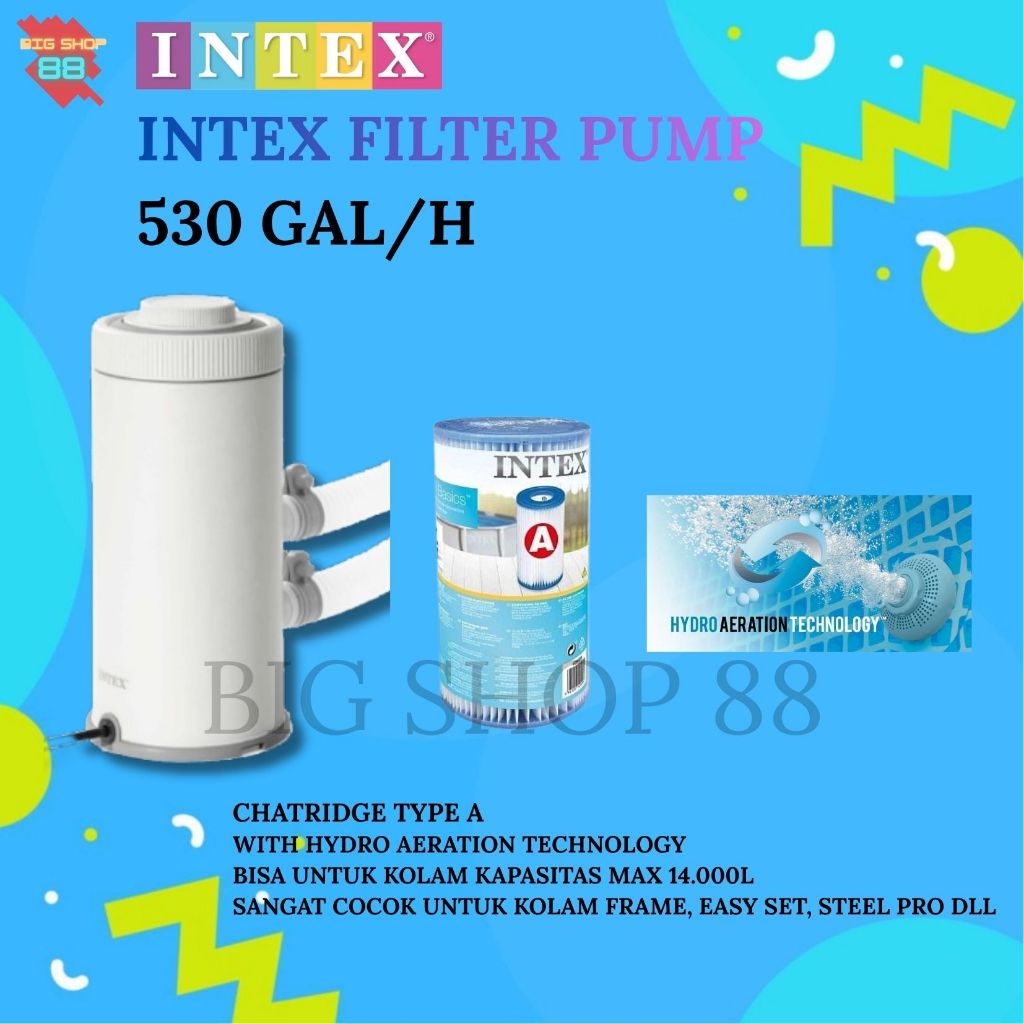 INTEX POMPA FILTER KOLAM RENANG KRYSTAL CLEAR NEW