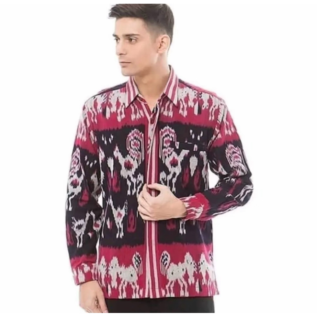 KEMEJA TENUN KHAS NTT / KEMEJA TENUN BLANGKET PREMIUM