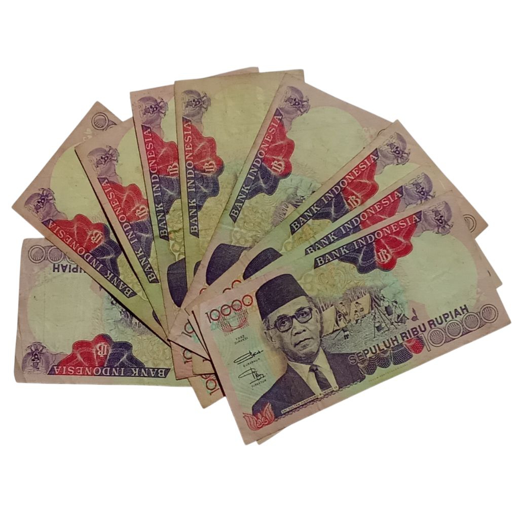 Uang Kuno 10000 rupiah Hamengkubuwono bekas