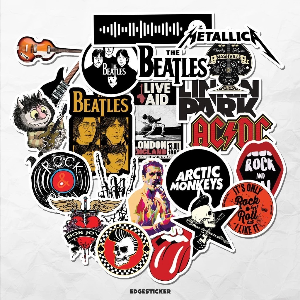 Sticker BAND ROCK METAL STIKER BAND ESTETIK | Stiker Laptop Estetik I stiker handphone
