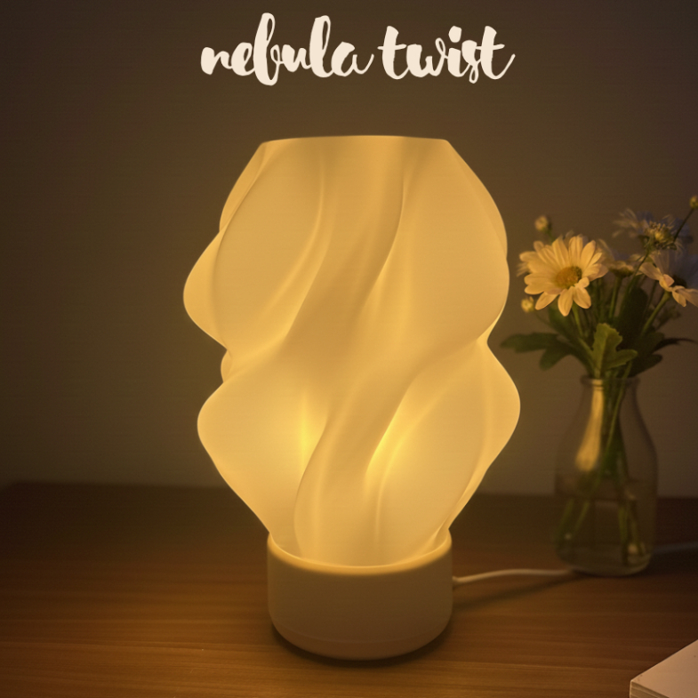 Nebula Twist Night Lamp – Lampu Tidur Aesthetic Estetik Minimalis dari Extrude Bose Spiral Unik Caha
