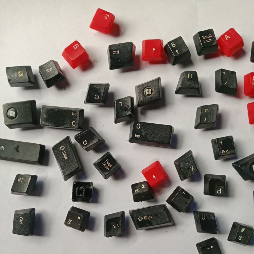 keyboard Komputer jadul lepasan Huruf angka normal Diy kerajinan tugas sekolah sd smp sma Motorik ka