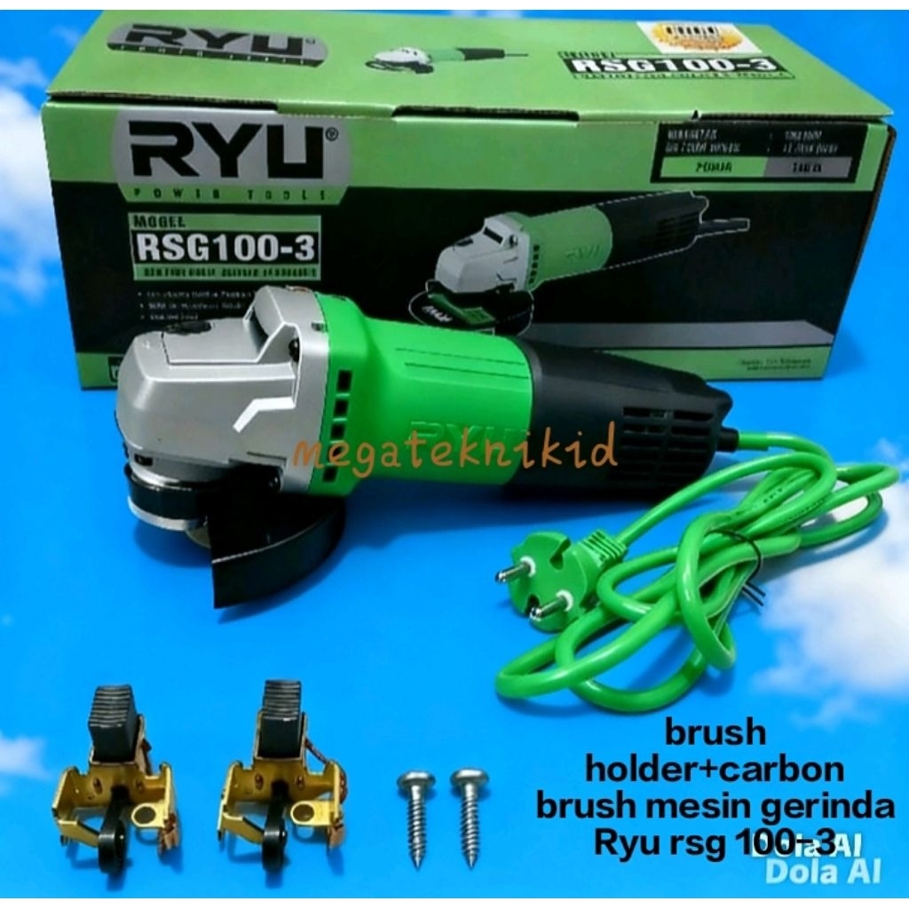 brush holder+carbon brush gerinda ryu rsg 100-3